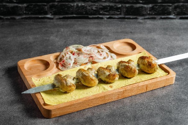 Шашлык из шампиньонов (шампур 5 шт)