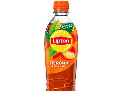 Черный холодный чай Lipton со вкусом персика