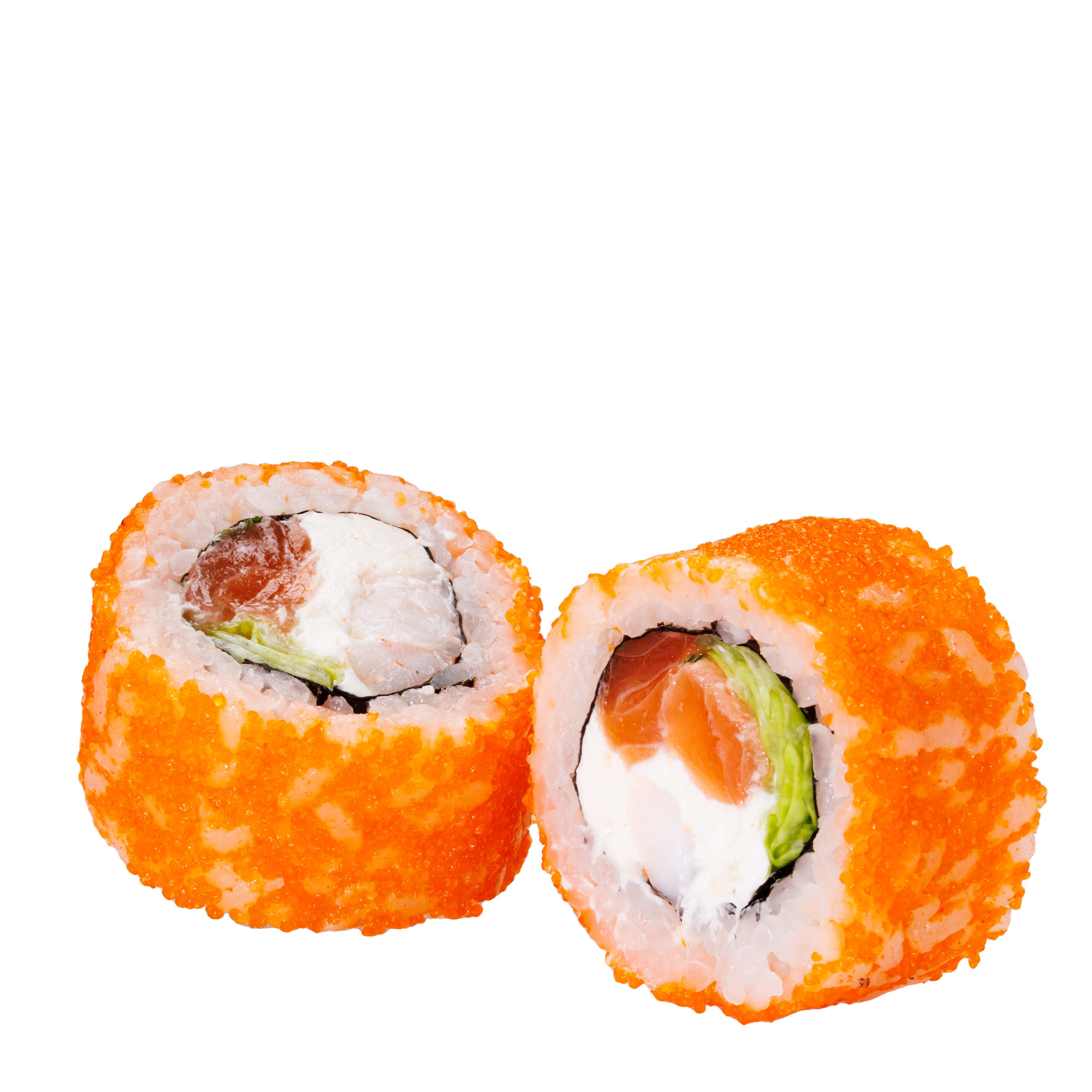 С креветкой и слабосоленым лососем