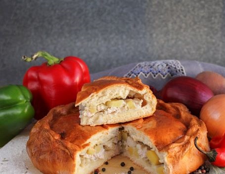 Пирог с курицей и картофелем 1кг