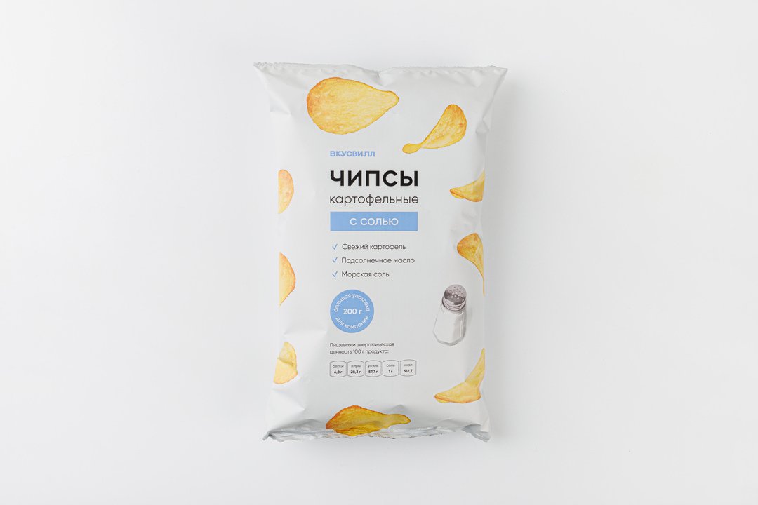 Чипсы картофельные с солью, 200 г