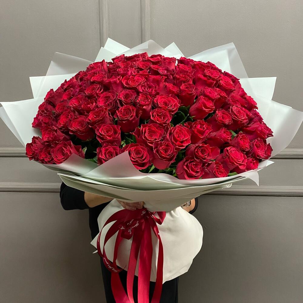 Красная Роза 60 см 101 Шт