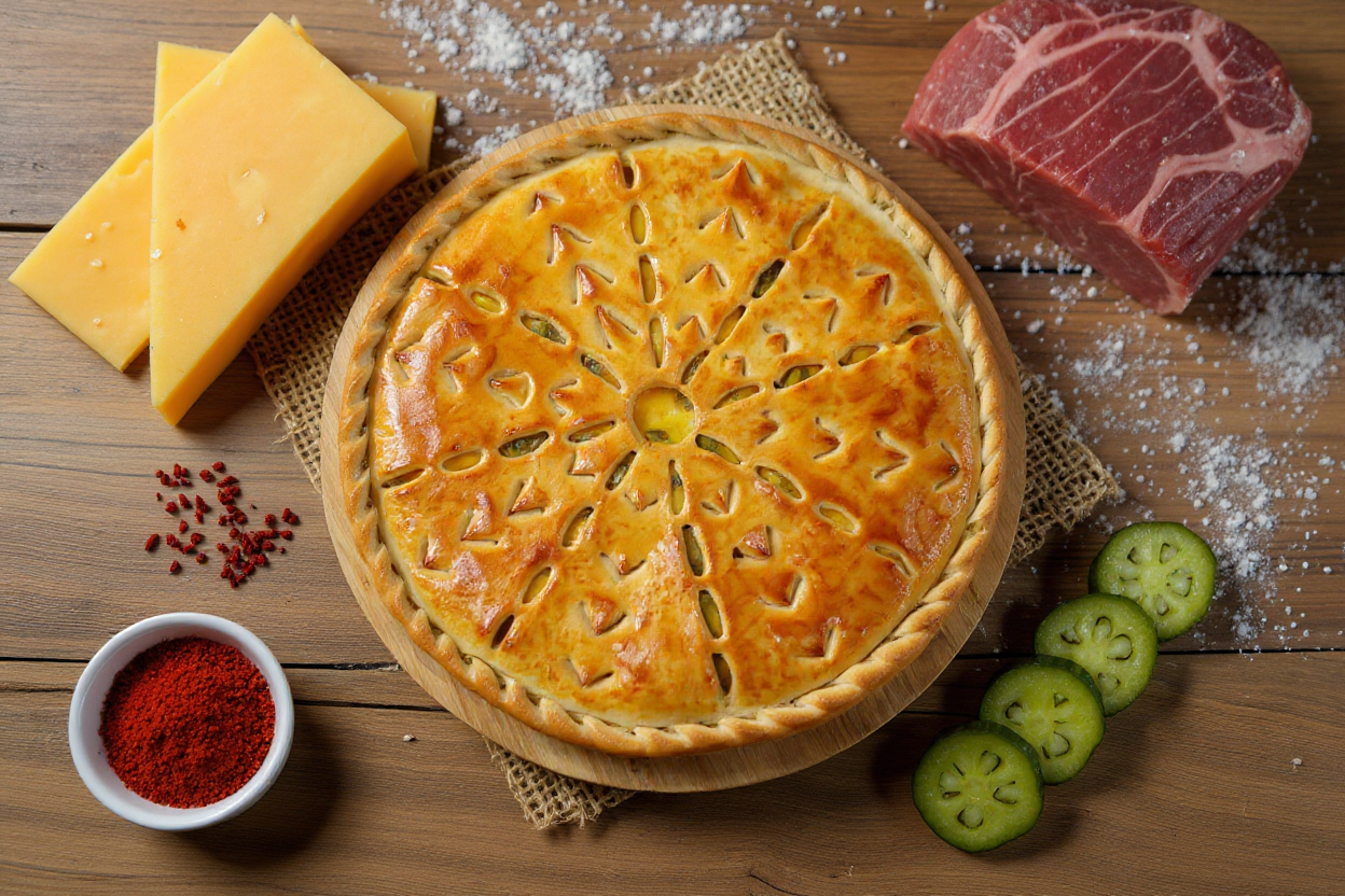 С говядиной, сыром чеддер и халапеньо 