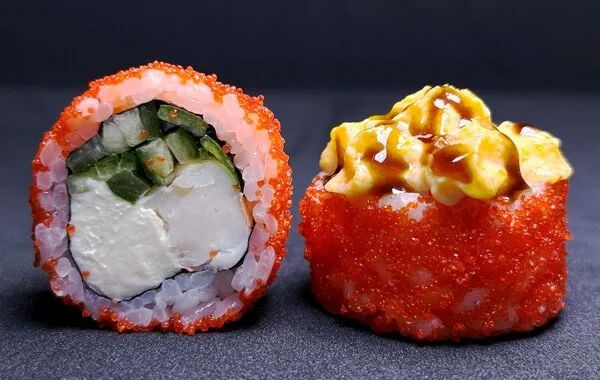 Запеченная калифорния с креветкой