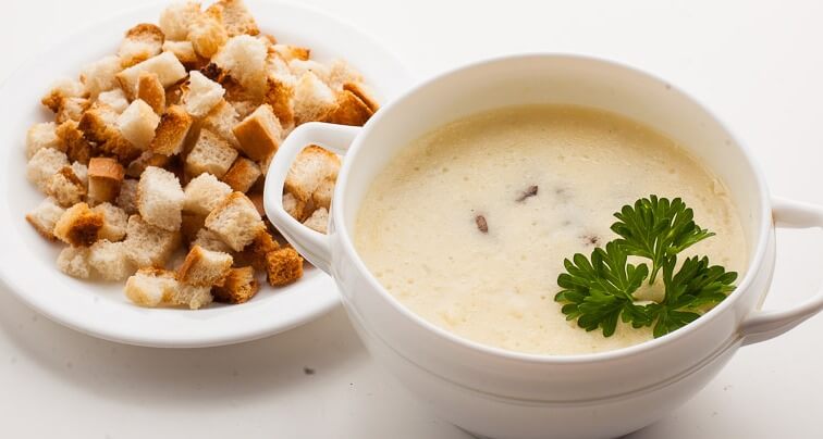 Сырный суп с шампиньонами