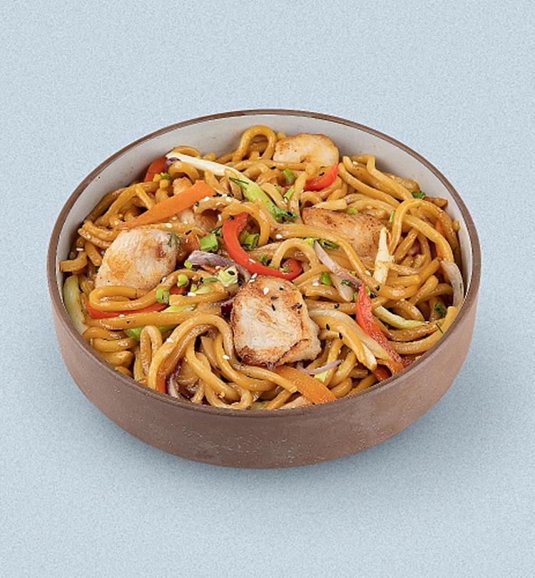 Лапша удон с курицей
