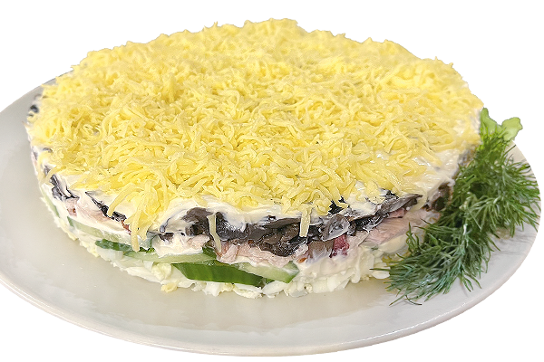 Салат С копч. курочкой и шампин., 1 кг