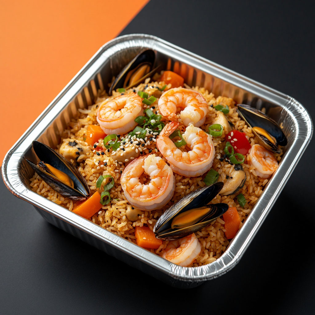 Рис с морепродуктами