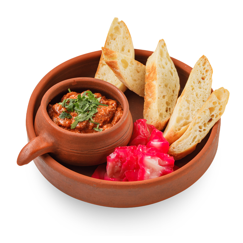 Лобио с беконом и капустой по-гурийски