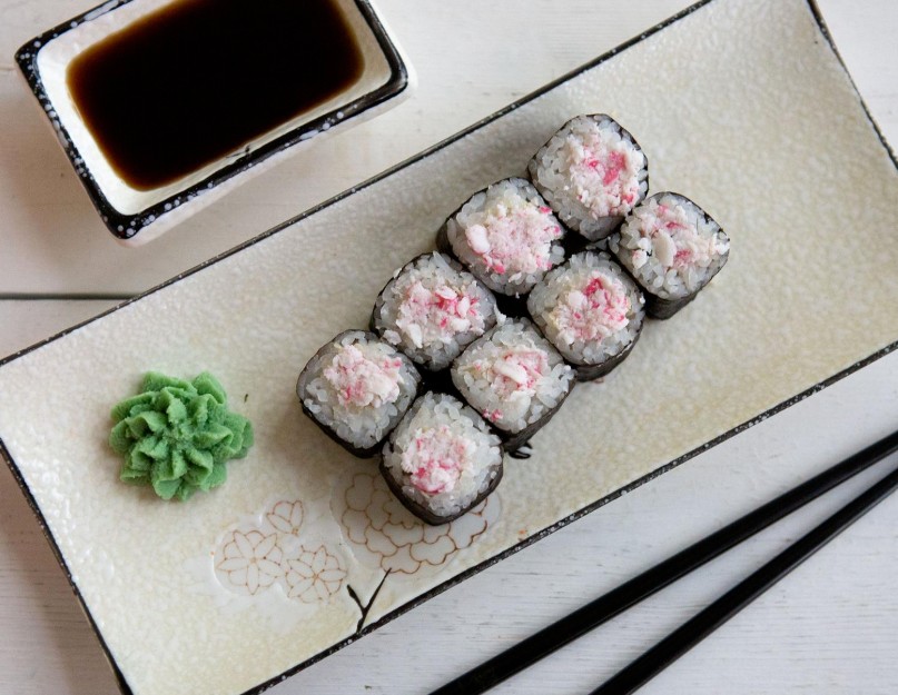 Холодный ролл Классика с крабом