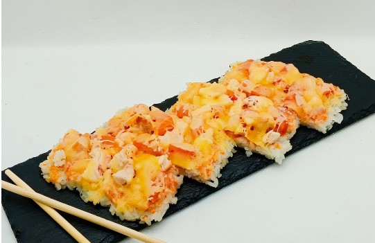 Японская пицца с курицей