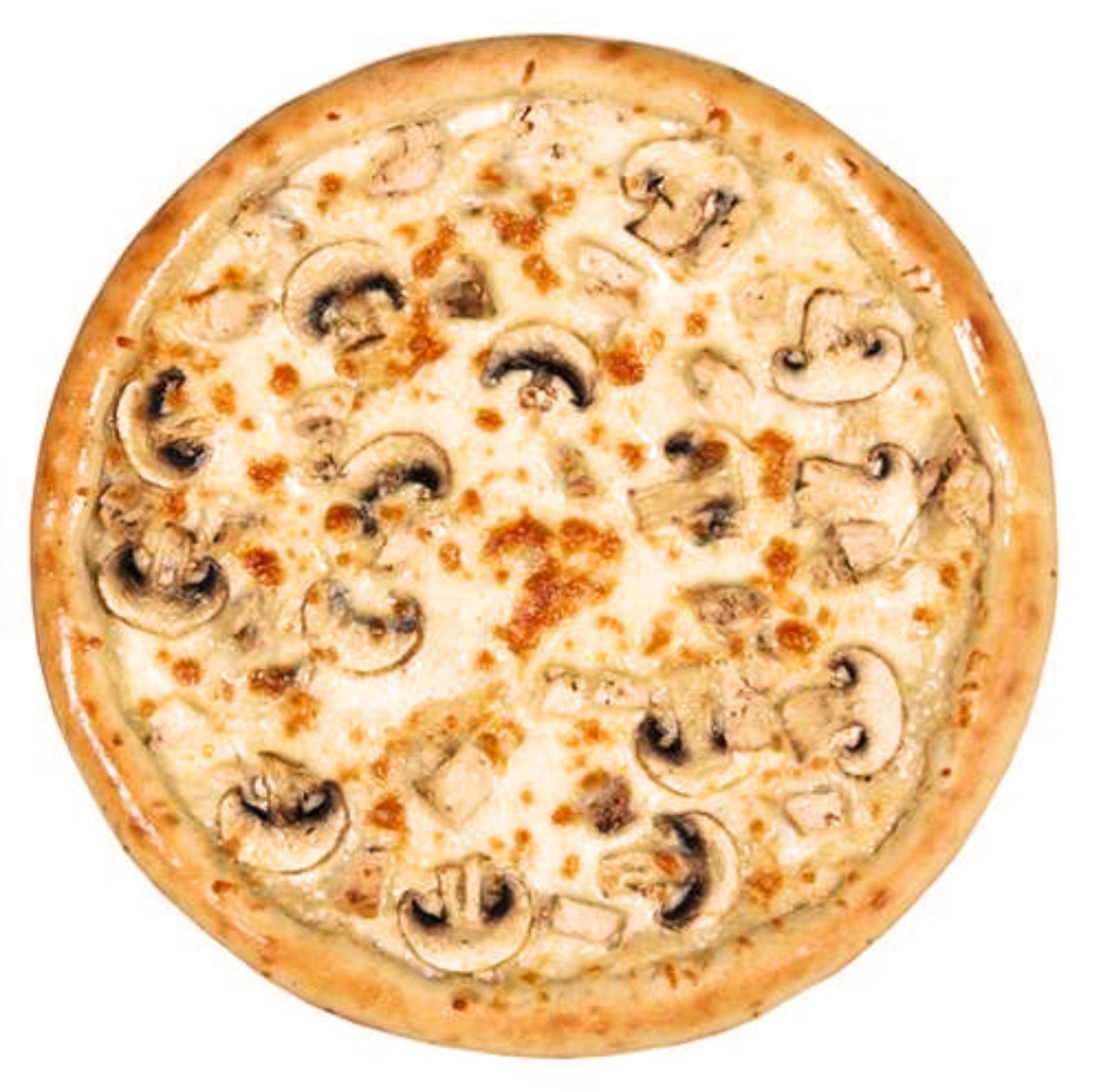 Пицца с грибами и курицей 