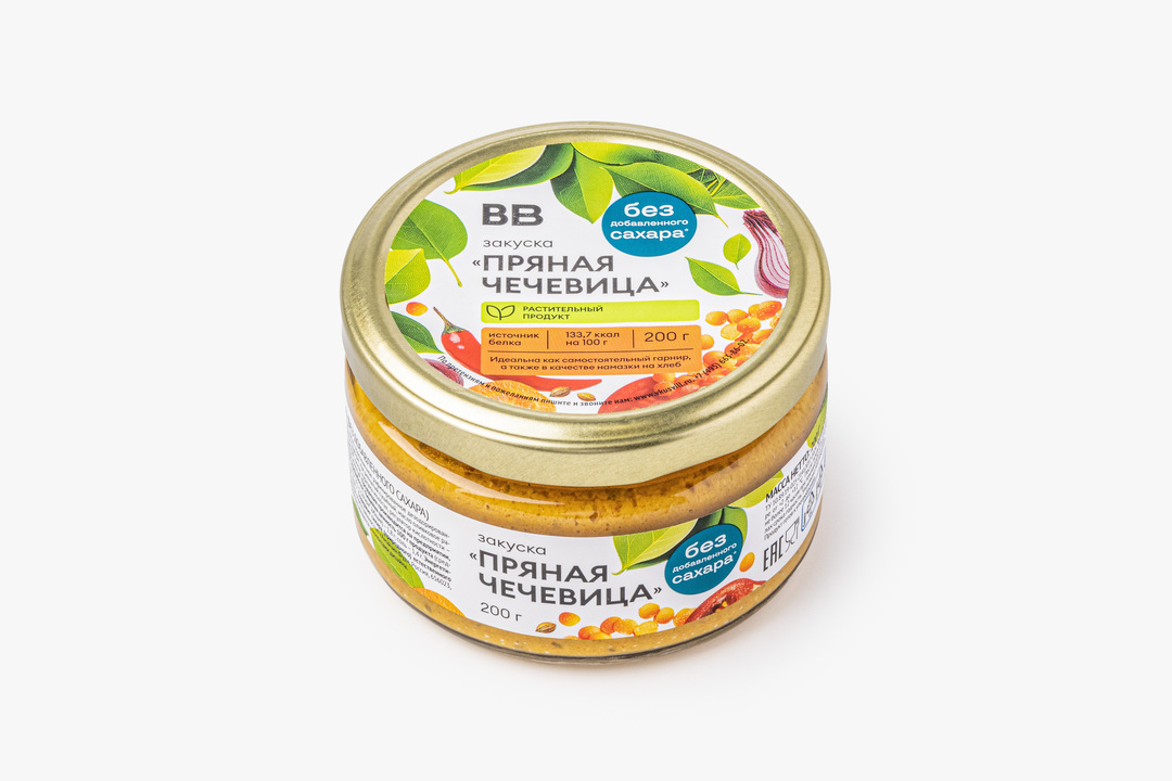 Закуска "Пряная чечевица" (без доб.сахара)