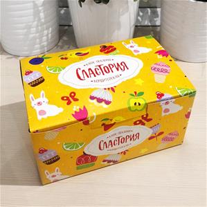 Коробка фирменная для пирожных