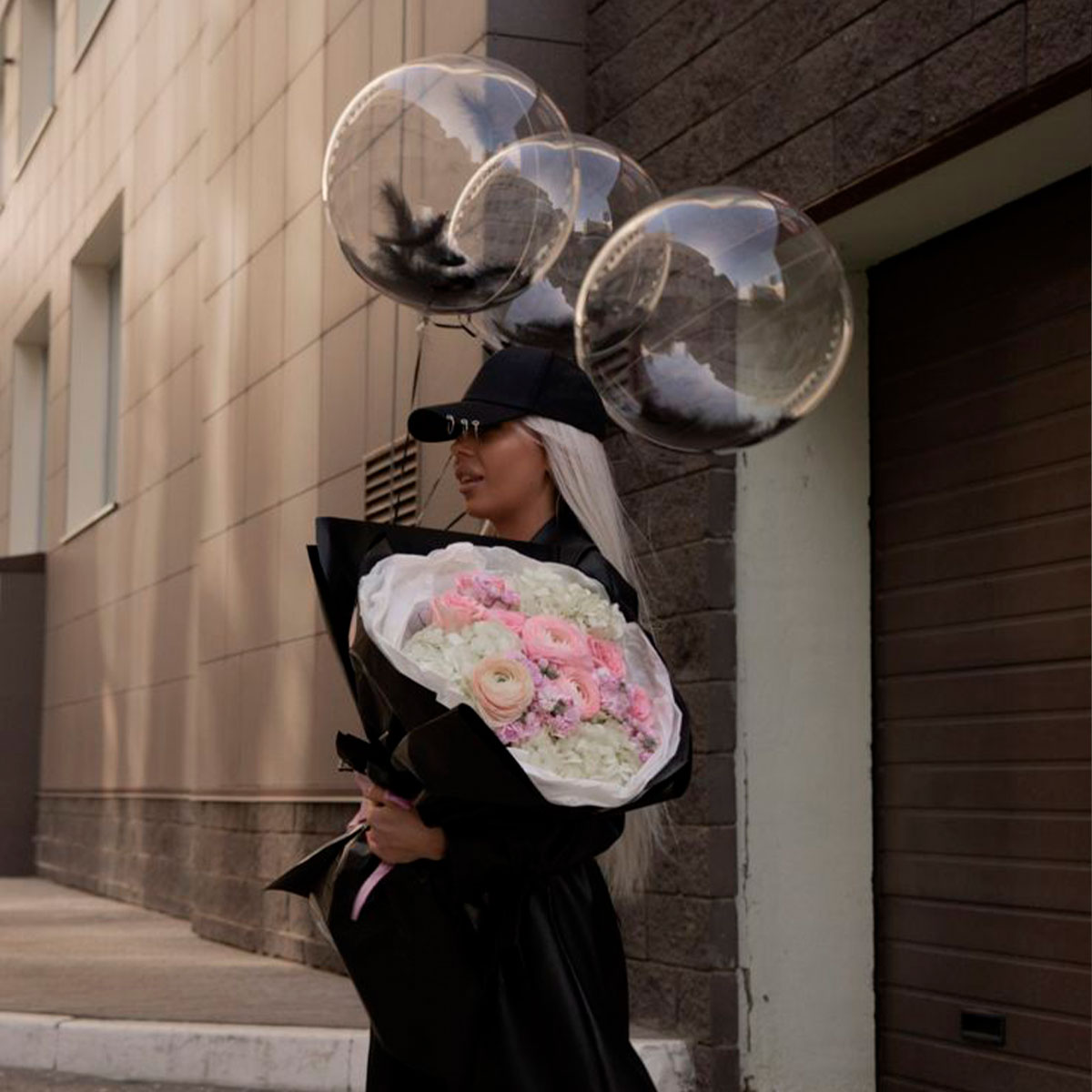 Шары баблс с перьями