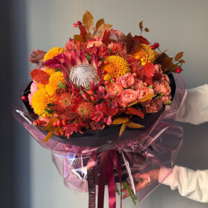 Авторский премиум-букет в осенних тонах