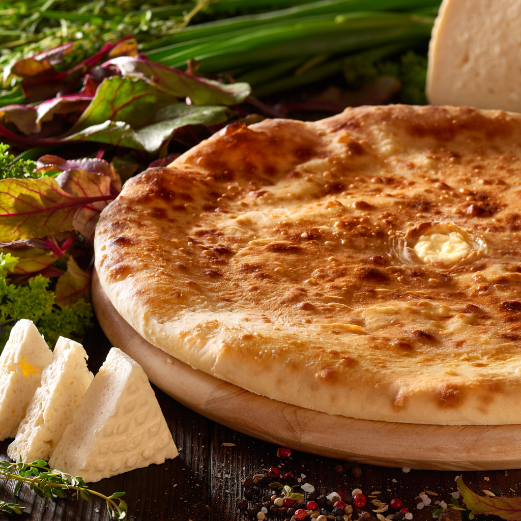 Пирог с сыром и листьями свеклы