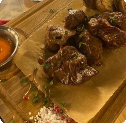 Говяжьи кусочки на мангале