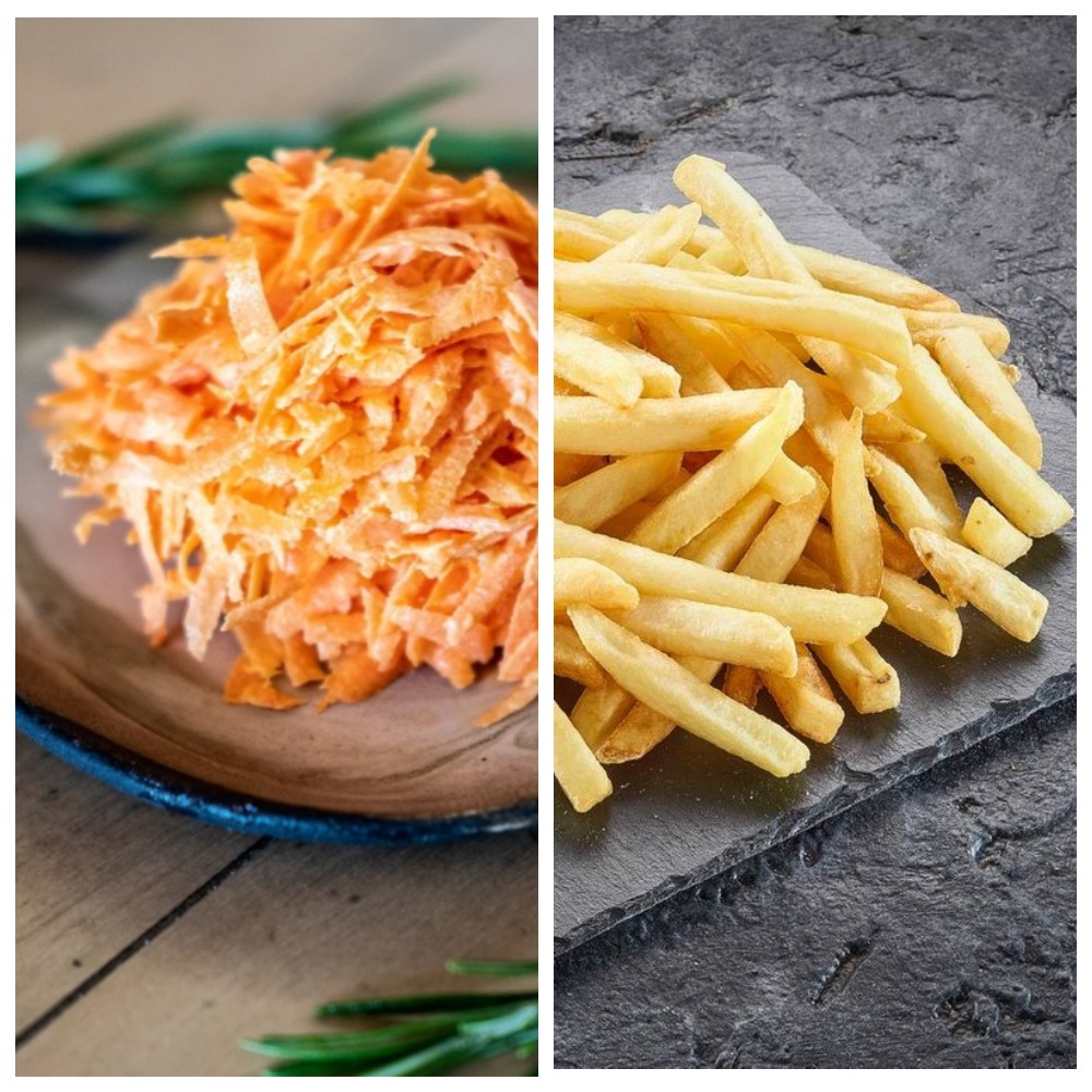 Комбо Морковный салат с чесноком и фри