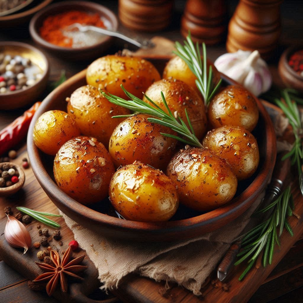 Беби-картофель с розмарином