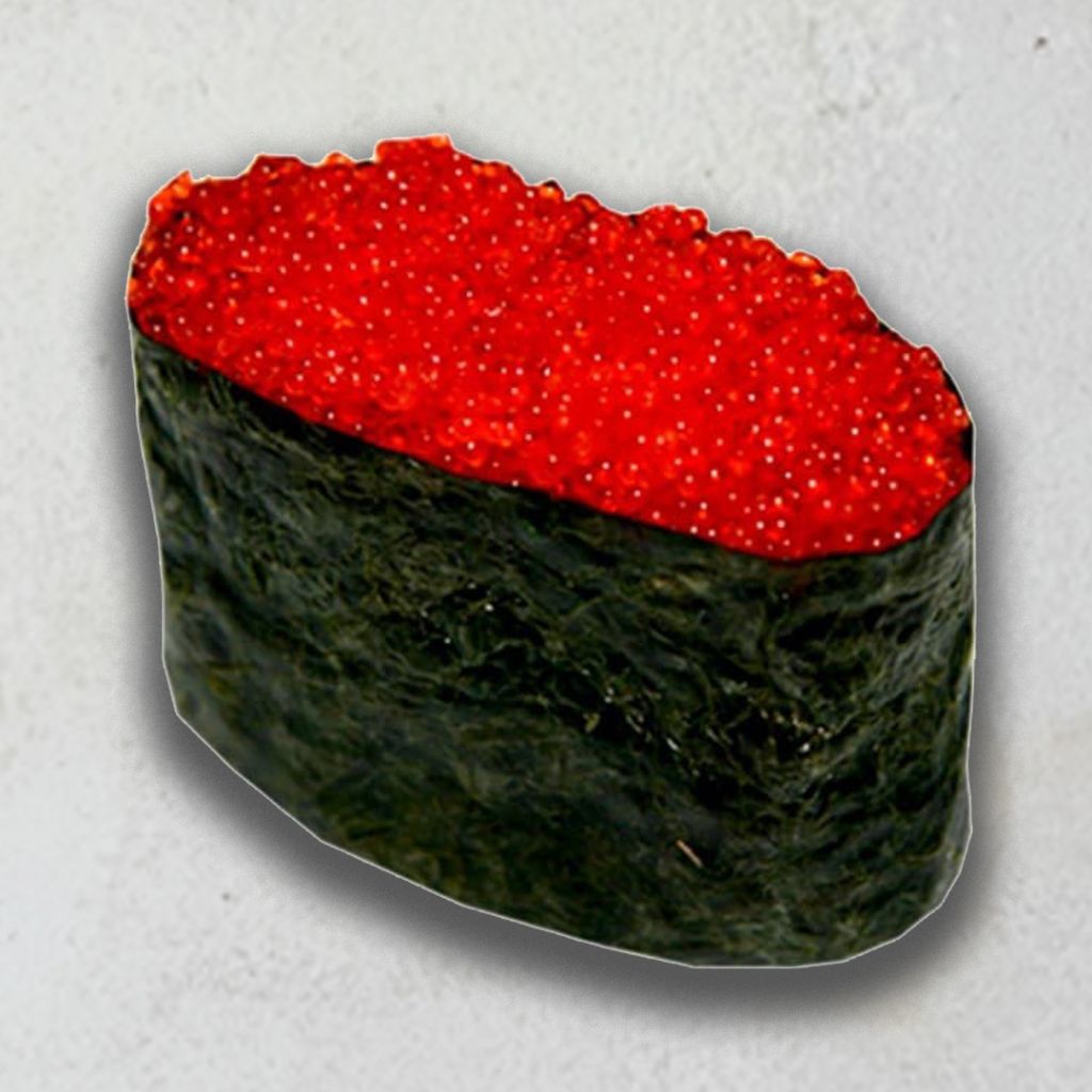 С красной икрой тобико