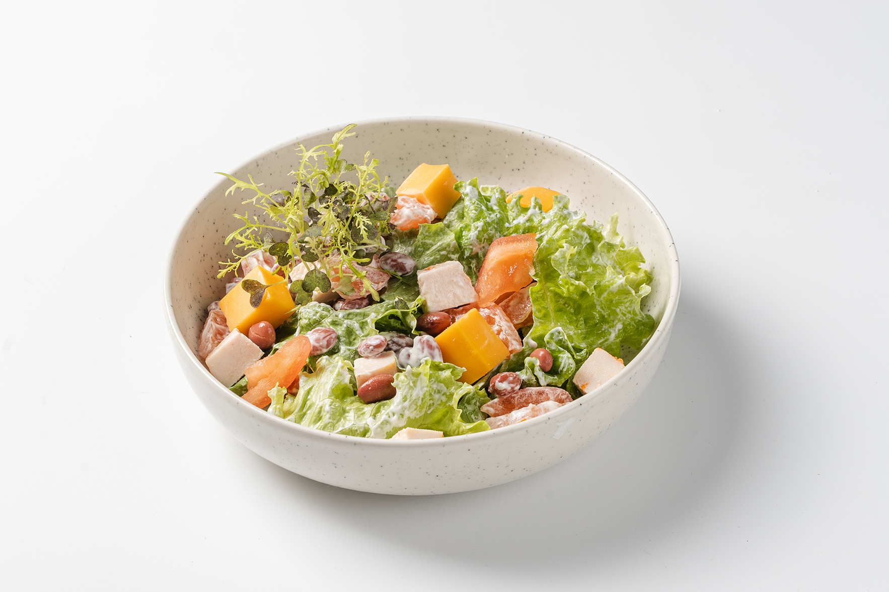 Запеченая курица, помидоры, фасоль