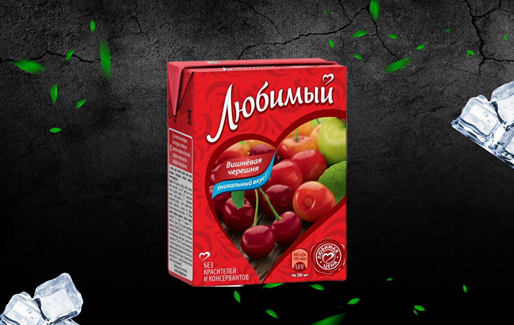 Сок Любимый 0, 2 л Вишня