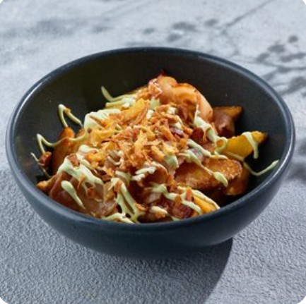 Картофель с беконом