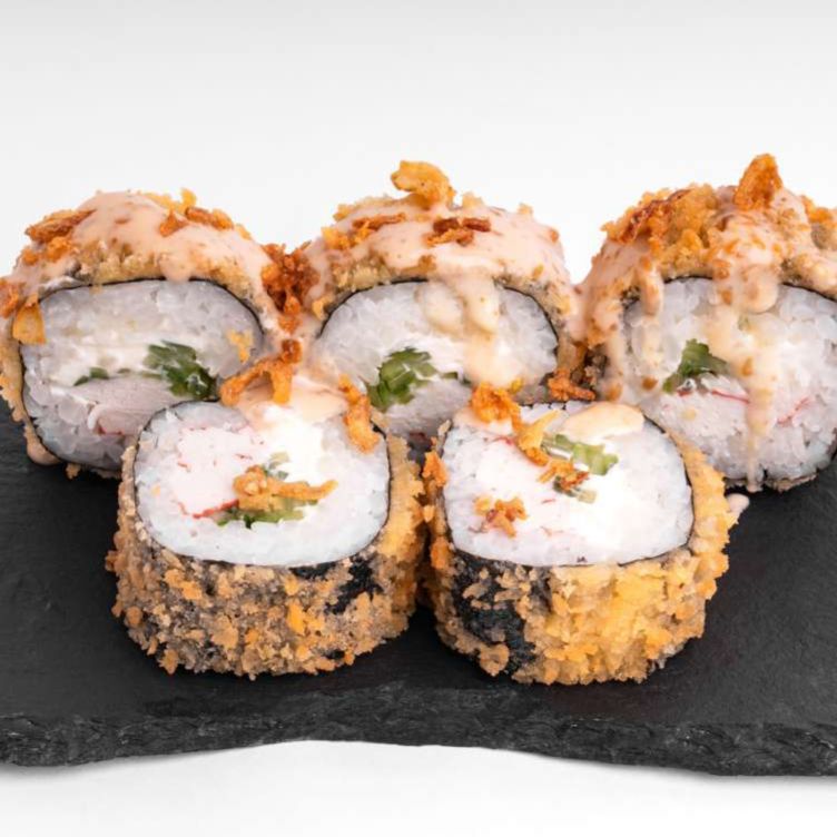 Жареный ролл кани