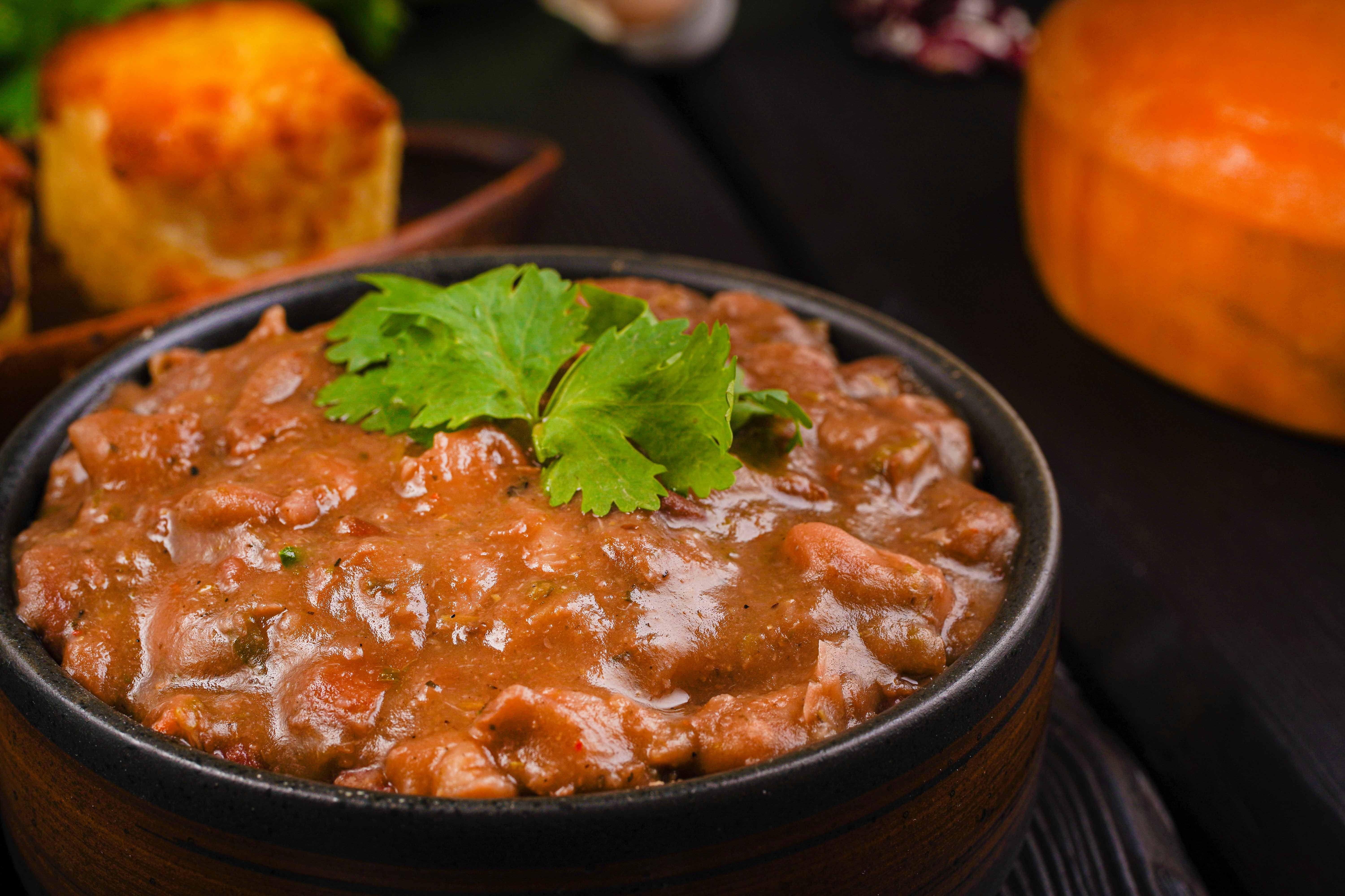 Лобио по-мегрельски с мамалыгой