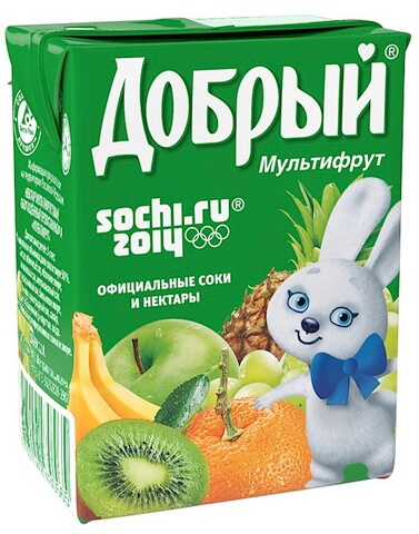 Сок Добрый в ассортименте 0,2л
