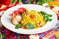 Плов с грибами