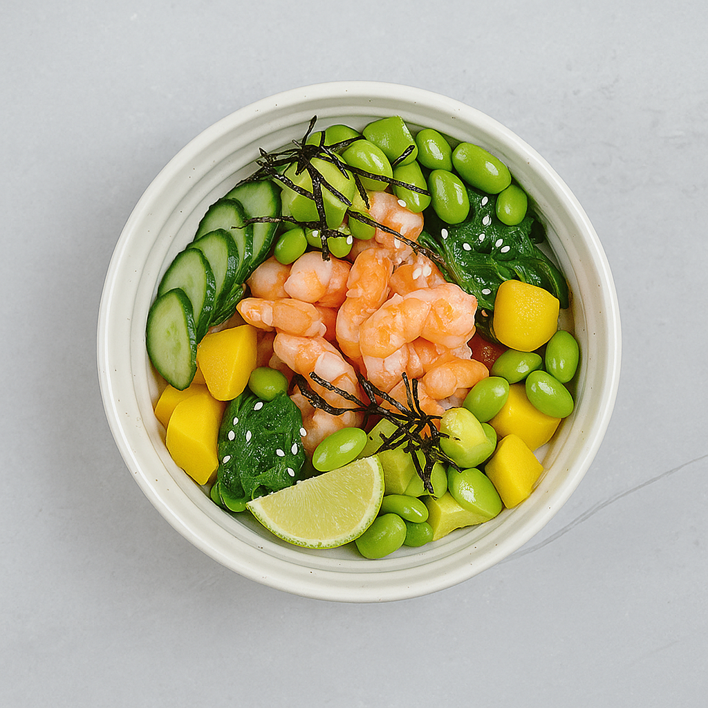 Поке с креветкой с соусом на выбор