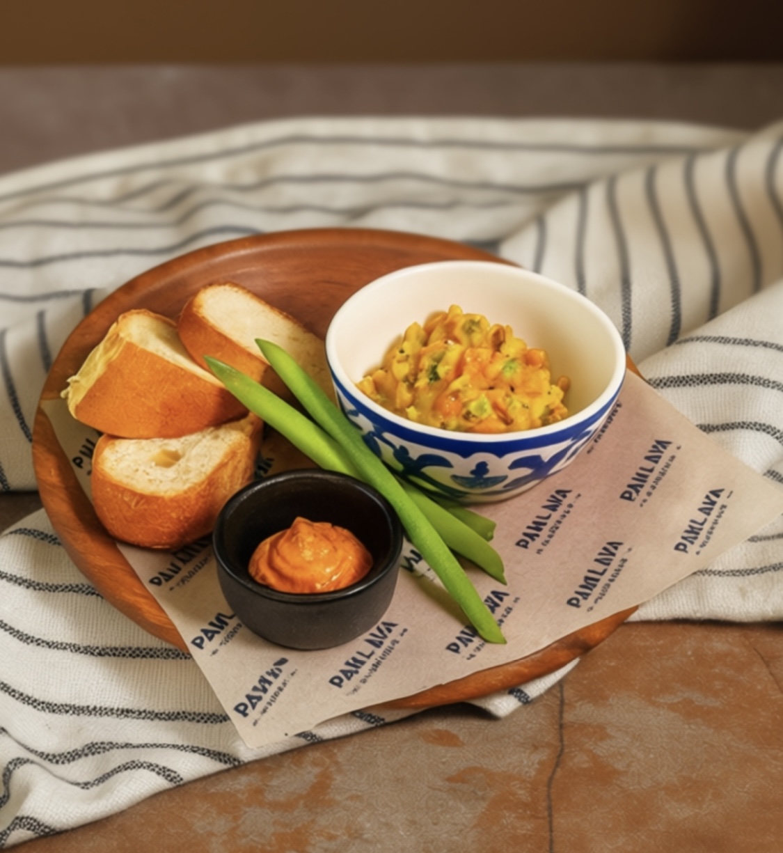 Кабачковая икра с пряным маслом