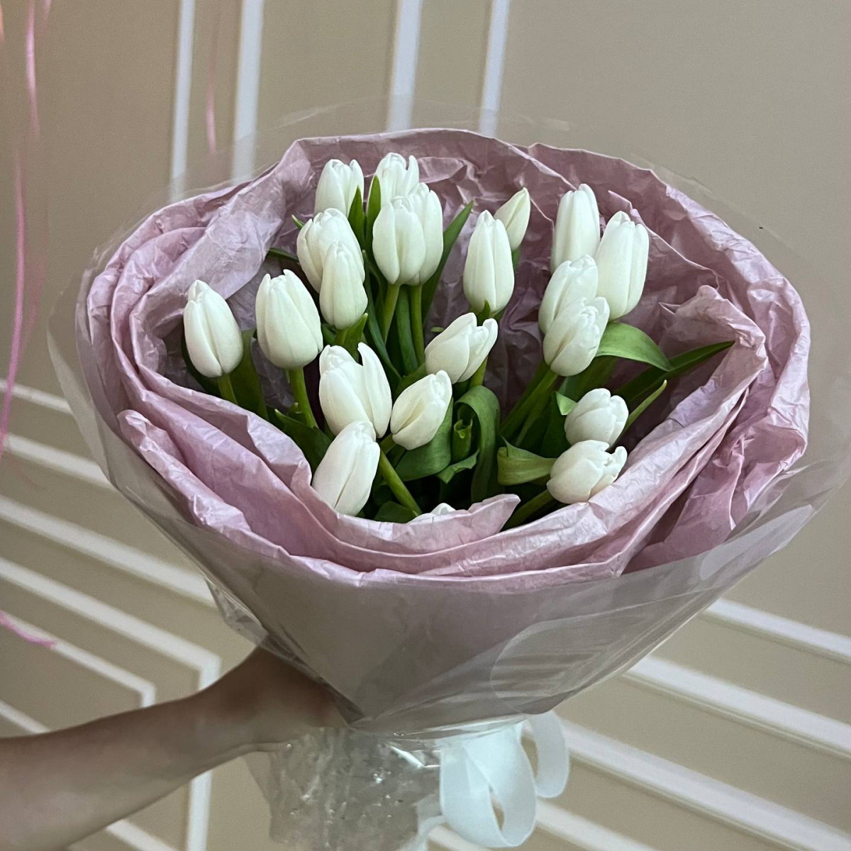 Моно букет из 21 тюльпана (предзаказ)