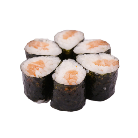 Мини роллы с копченым лососем