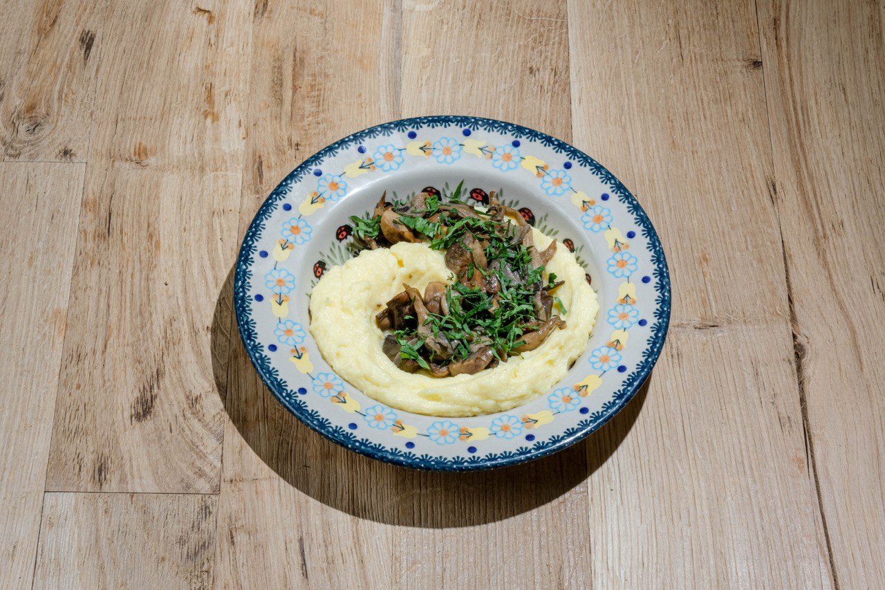 Картофель сыр с грибами