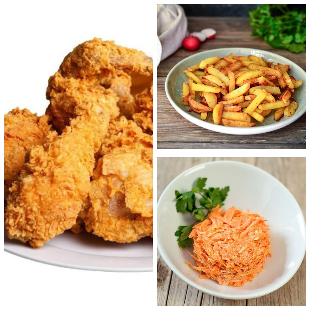 Ланч №1 Крылья, Картофель и морковь