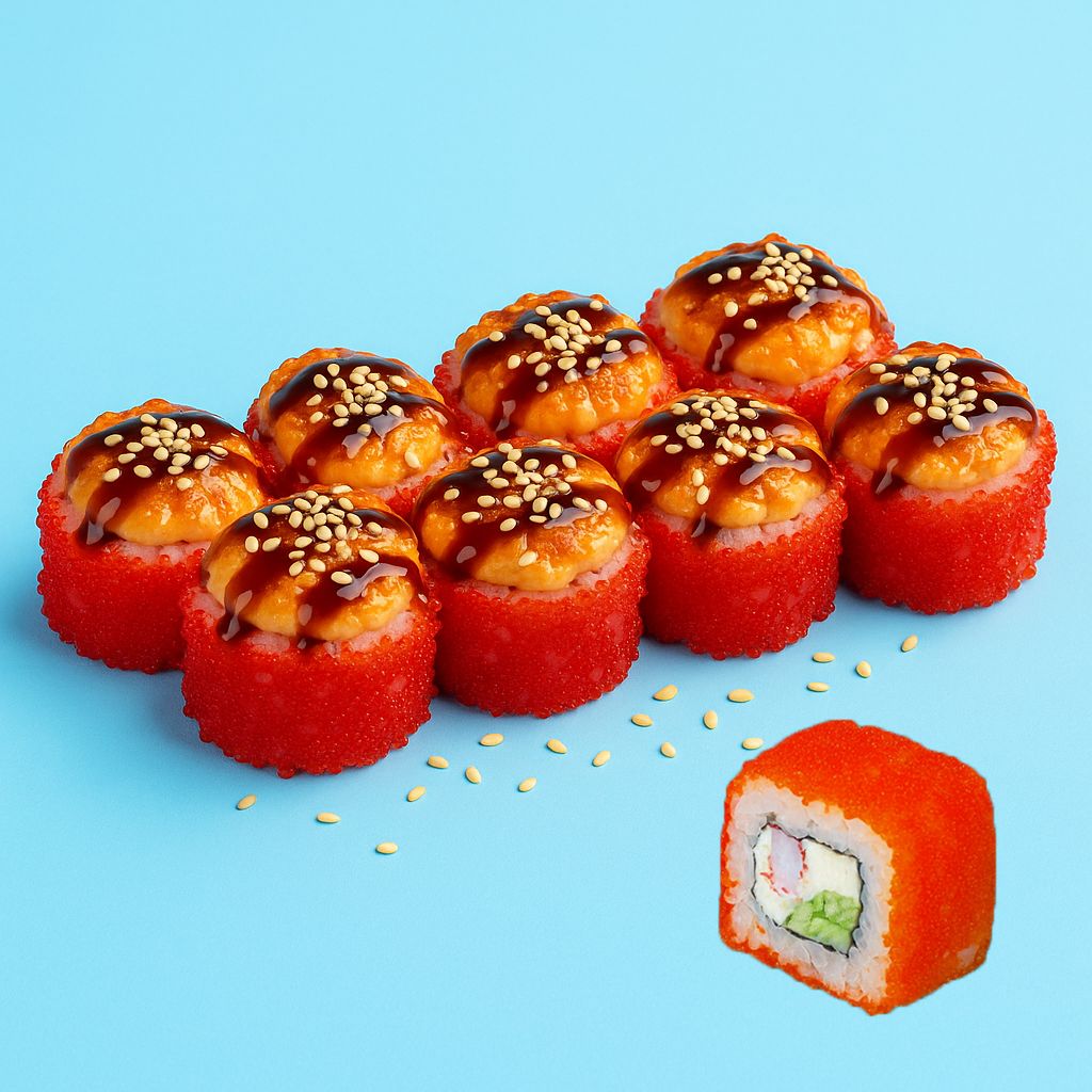 Запеченная Калифорния Люкс с крабом