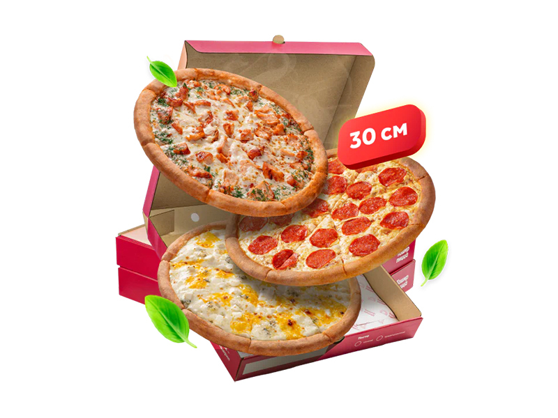 Среднее комбо из 3 пицц