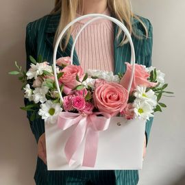  "Нежный микс с розами" размер М