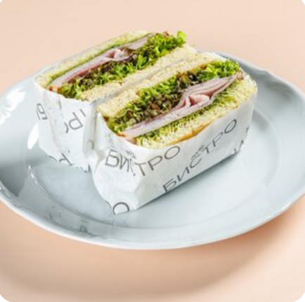 Сэндвич с индейкой и медово-горчичным соусом