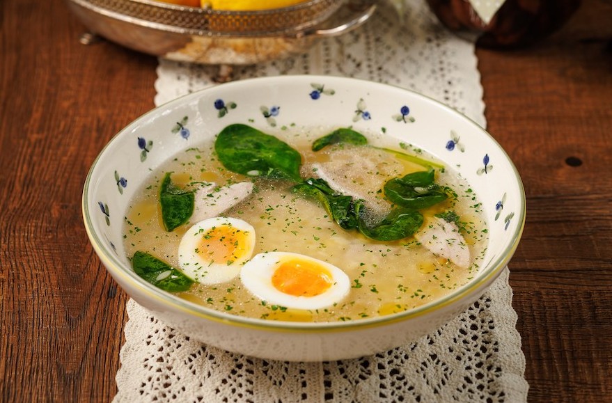 Куриный бульон с пастой орзо