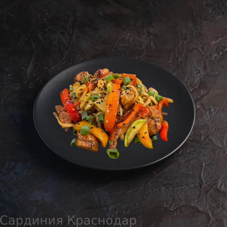 Удон с курицей