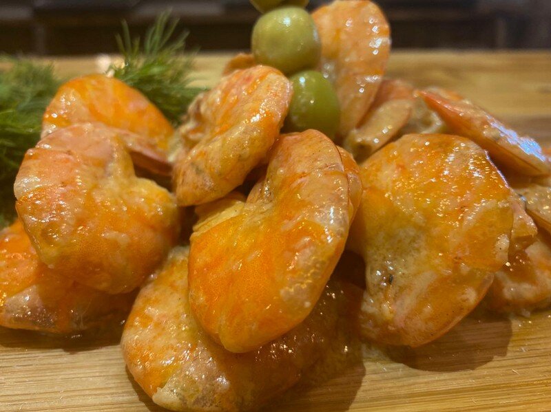 Креветки королевские в сливочном соусе