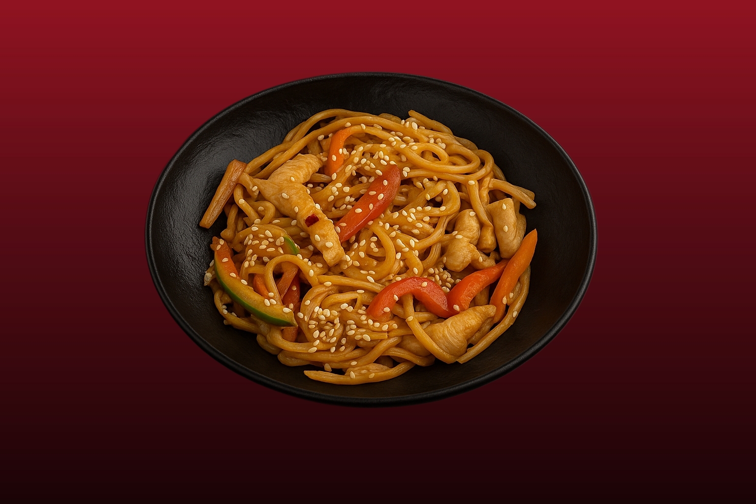 Удон с курицей