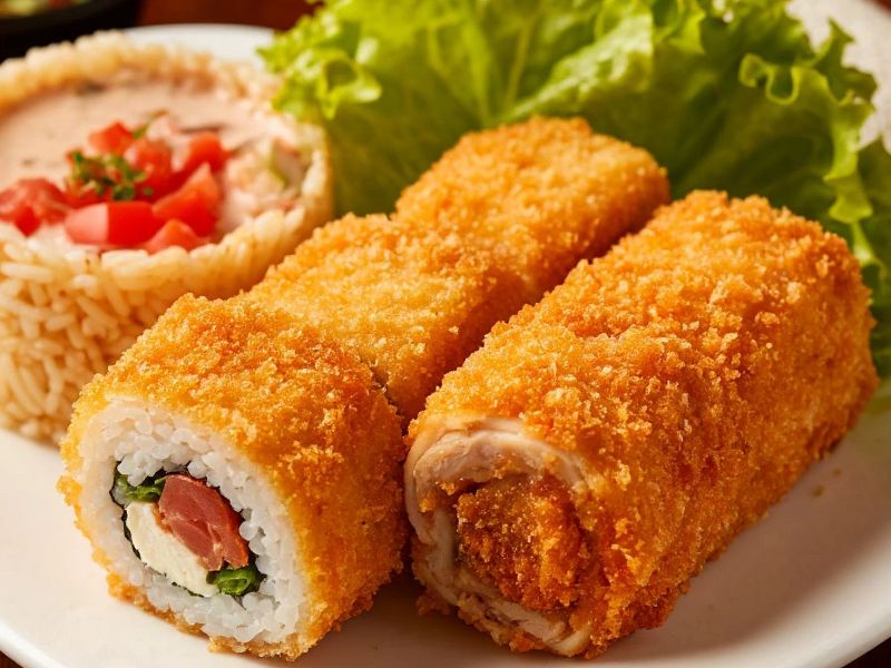 Ролл  сяке кранч