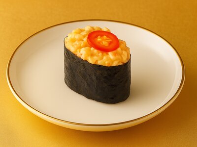 Гункан с гребешком