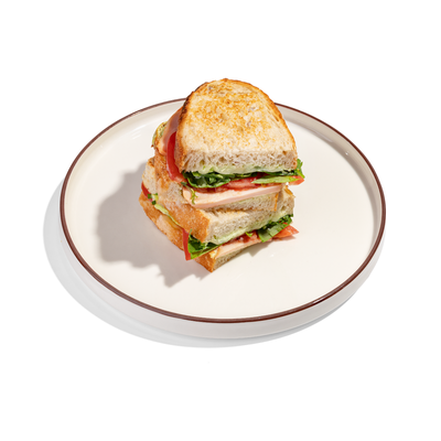 Сэндвич с курицей, томатами и сыром (половина)