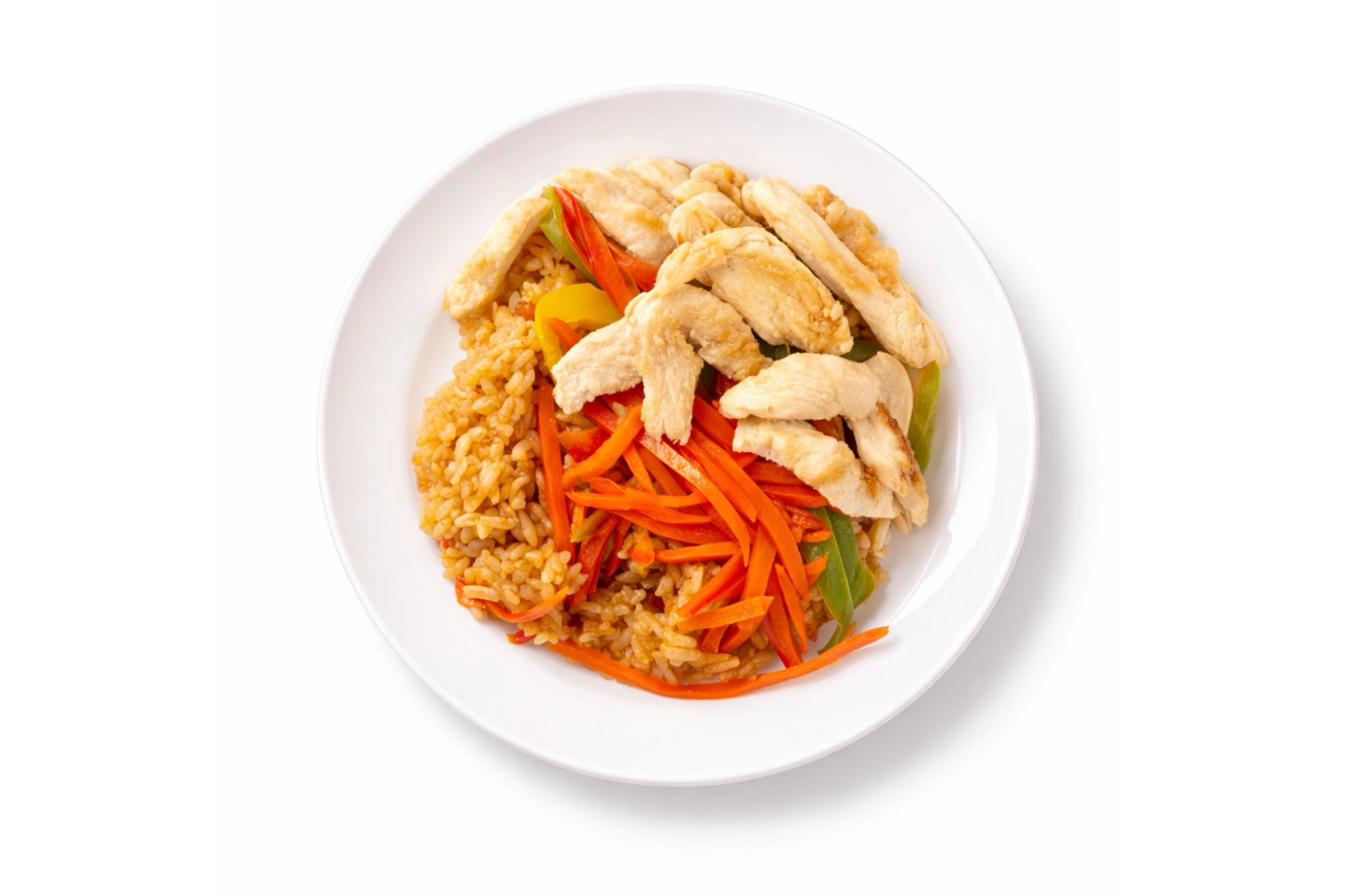 Рис с курицей и овощами охлажденный